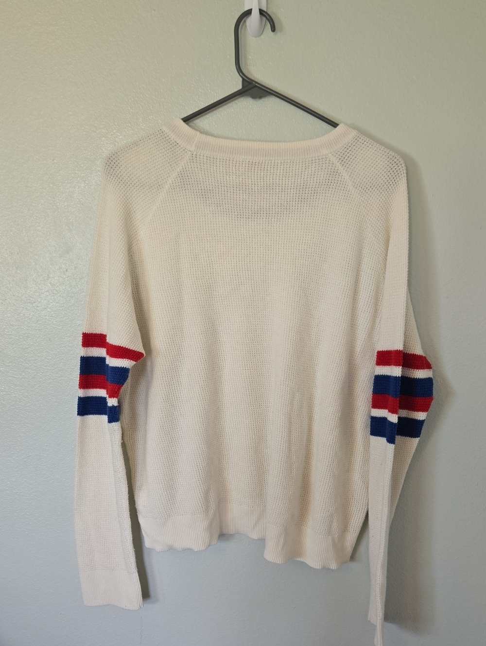 Faherty | Throwback Wisp Waffle Cotton Cashmere Sweater Americana Size XL - Picture 4 of 10